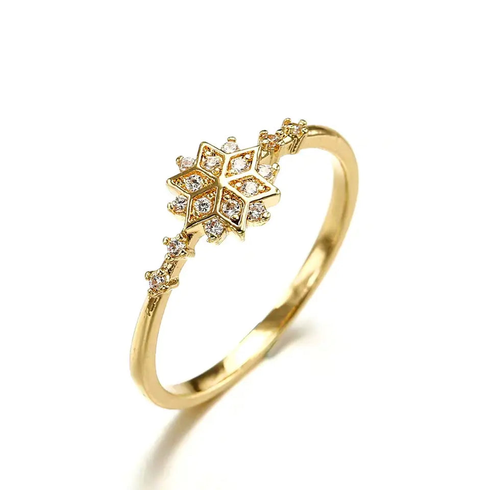 Stunning 10k Yellow Gold Zircon Diamond Ring: Fine Jewelry for Women - DISCOVERIES DEPOT