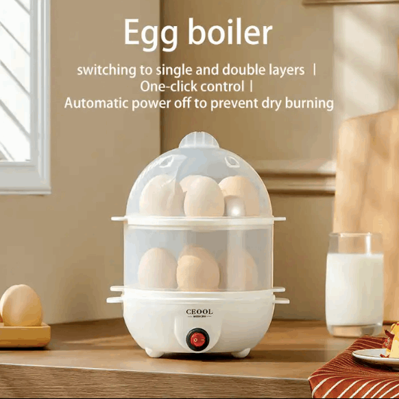 Electric Egg Cooker - Double Decker - DISCOVERIES DEPOT