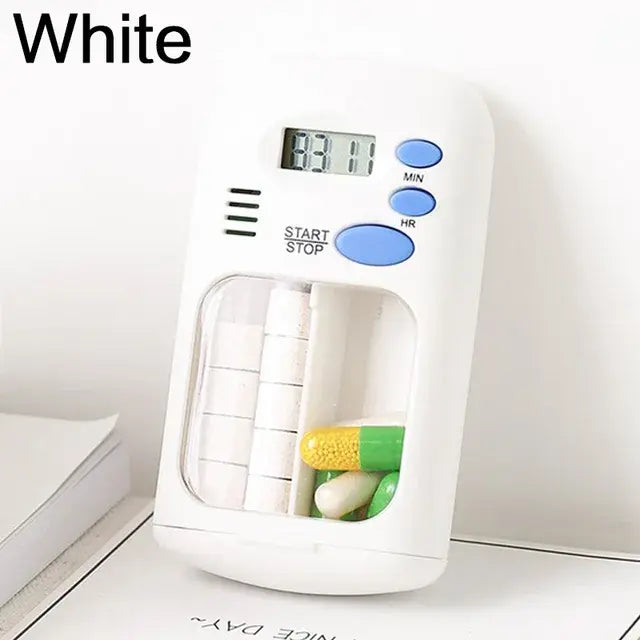 Mini Portable Pill Reminder - Drug Alarm Timer - Electronic Box Organiser - LED Display Medicine Case - Alarm Clock Reminder - Pill Box - DISCOVERIES DEPOT