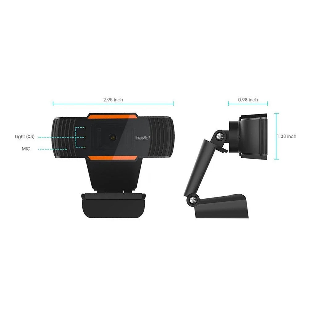 720P HD USB Webcam with Microphone for PC and Laptop - 12MP LED - DISCOVERIES DEPOT