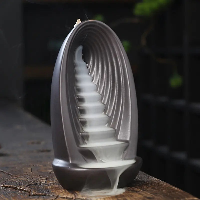 Clay Waterfall Aromatherapy Incense Burner - DISCOVERIES DEPOT