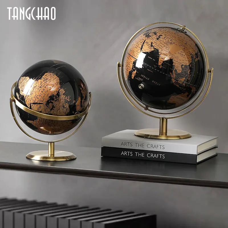 Home Decor World Globe Retro Map Globe Office Decor Accessories - DISCOVERIES DEPOT