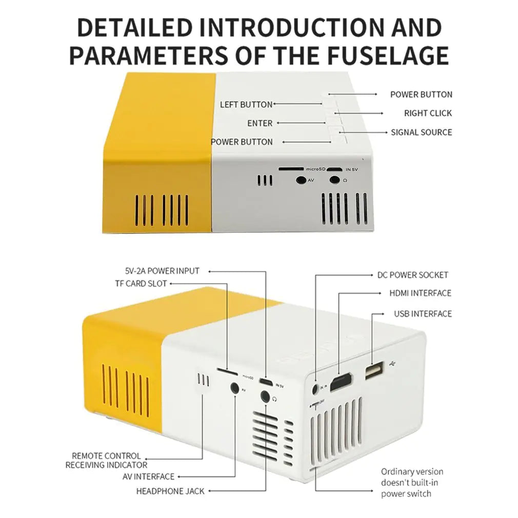 Audio Home LED Projector - DISCOVERIES DEPOT