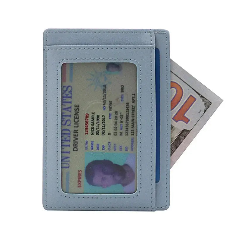 RFID Leather Wallet - Anti-Theft - For Men & Women With Air Tag - DISCOVERIES DEPOT