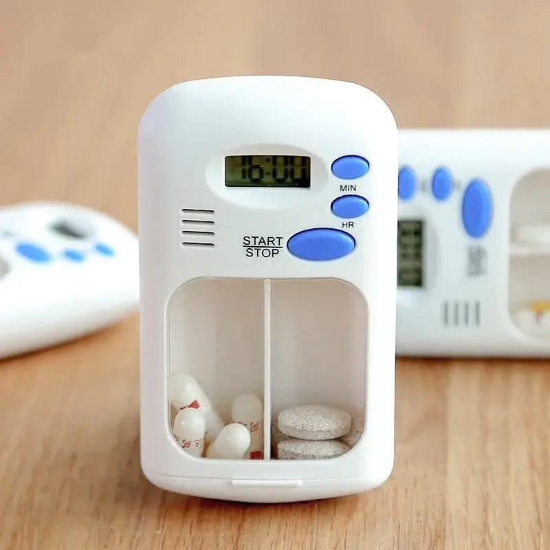 Mini Portable Pill Reminder - Drug Alarm Timer - Electronic Box Organiser - LED Display Medicine Case - Alarm Clock Reminder - Pill Box - DISCOVERIES DEPOT