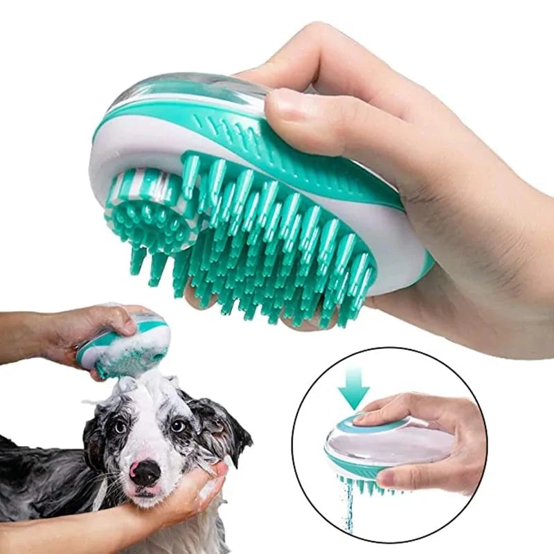 Pet Bath Brush 2-in-1 SPA & Massage Comb With Dirt/ Hair Remover - DISCOVERIES DEPOT