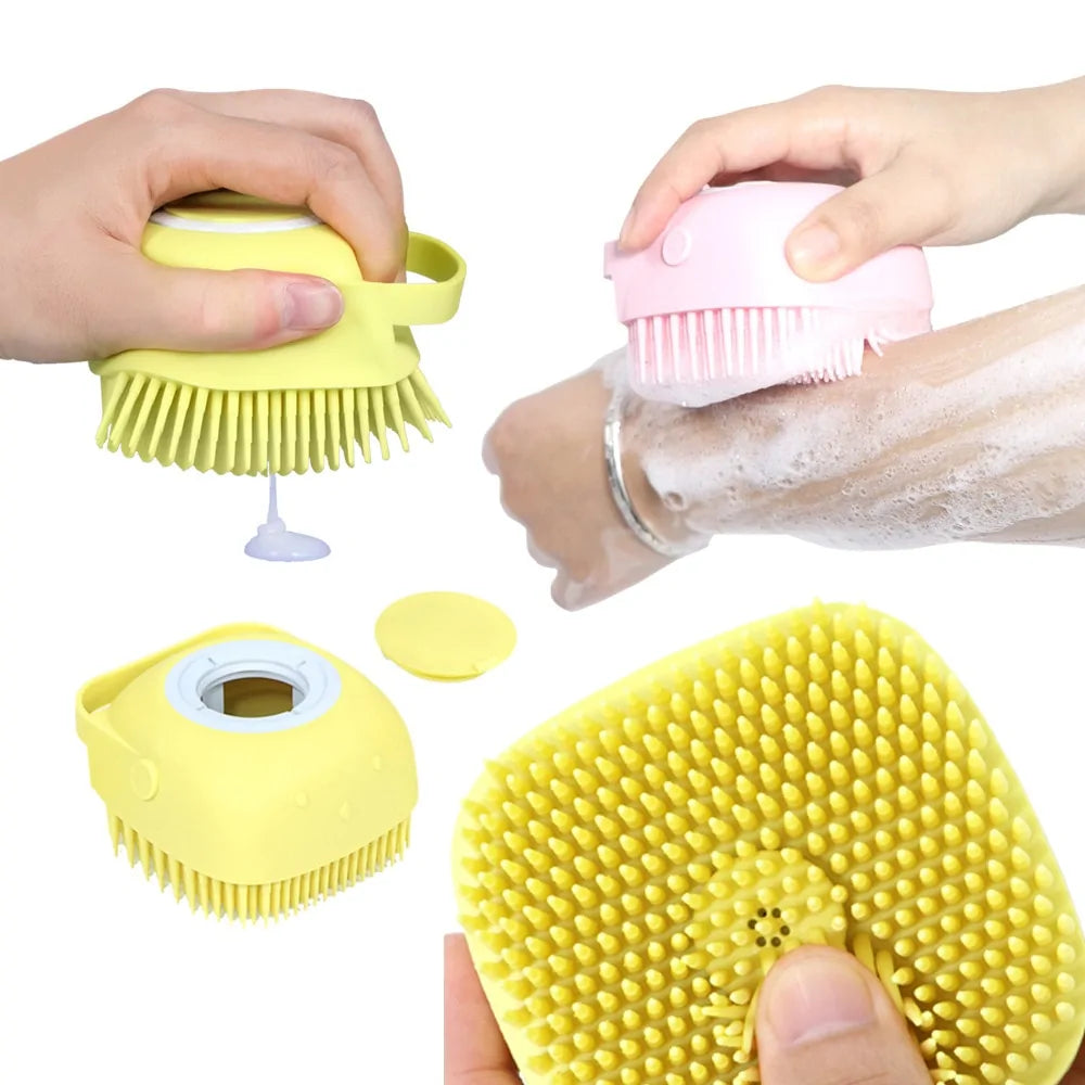 Pet Bath Brush 2-in-1 SPA & Massage Comb With Dirt/ Hair Remover - DISCOVERIES DEPOT