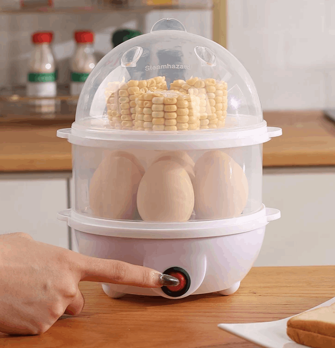 Electric Egg Cooker - Double Decker - DISCOVERIES DEPOT