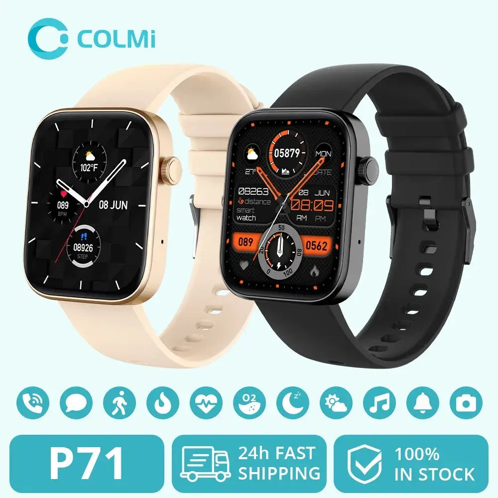 P71 Voice Calling Smartwatch - Waterproof - Smart Notifications - Voice Assistant - DISCOVERIES DEPOT