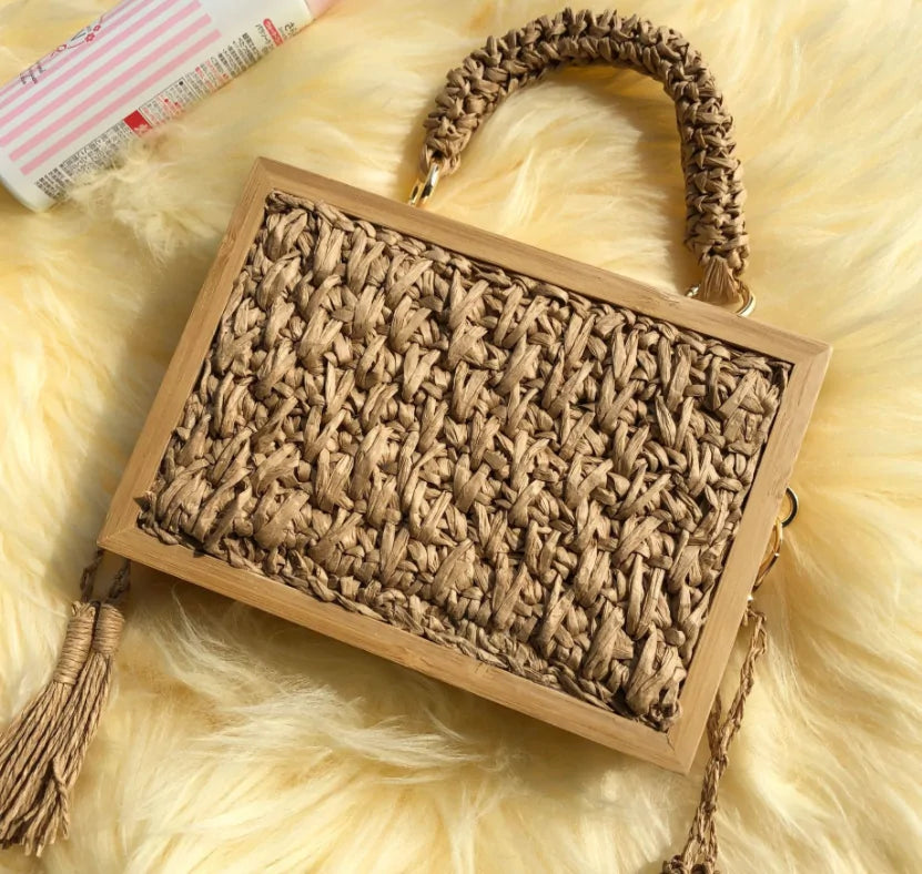 Retro Woven Straw Bags  DISCOVERIES DEPOT 27.69 New-Khaki-20-X-30-CM