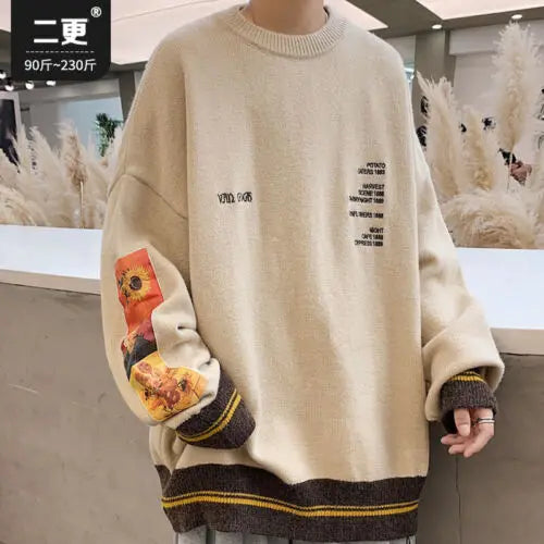 Winter Sweater Men Clothing Sweaters  DISCOVERIES DEPOT 36.56 Beige-Extra-Extra-Extra-Large