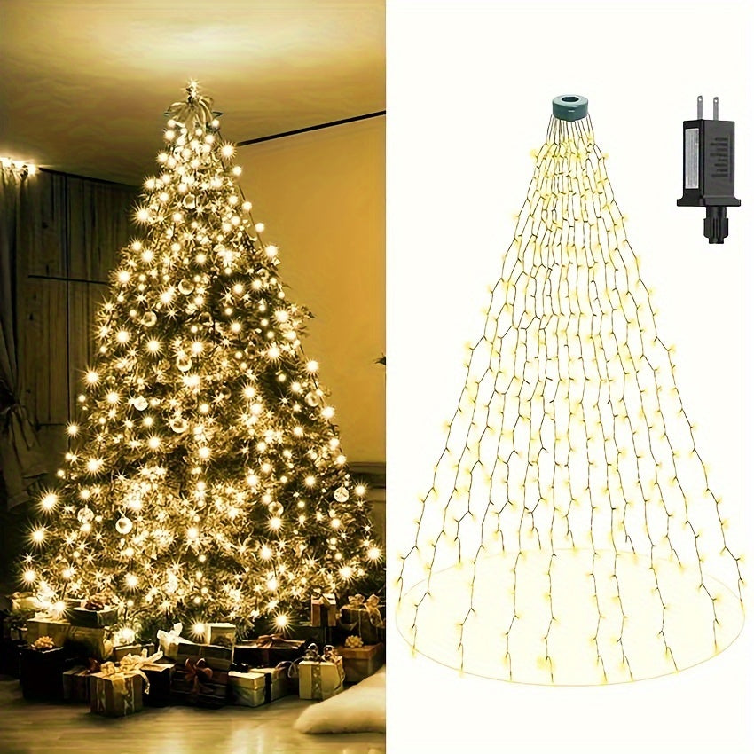 2024 Christmas New 1pcs Festive 400 LED Christmas Tree String Lights - 80in, 17 Light Strings, Warm Light And Colorful Light For Holiday Decor, Birthday Parties, And Scene Lighting, Suitable For Christmas Gifts, Christmas Decorations