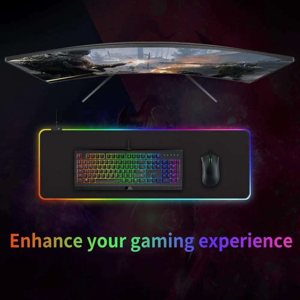 Gamer LED Mouse Pad Waterproof - DISCOVERIES DEPOT