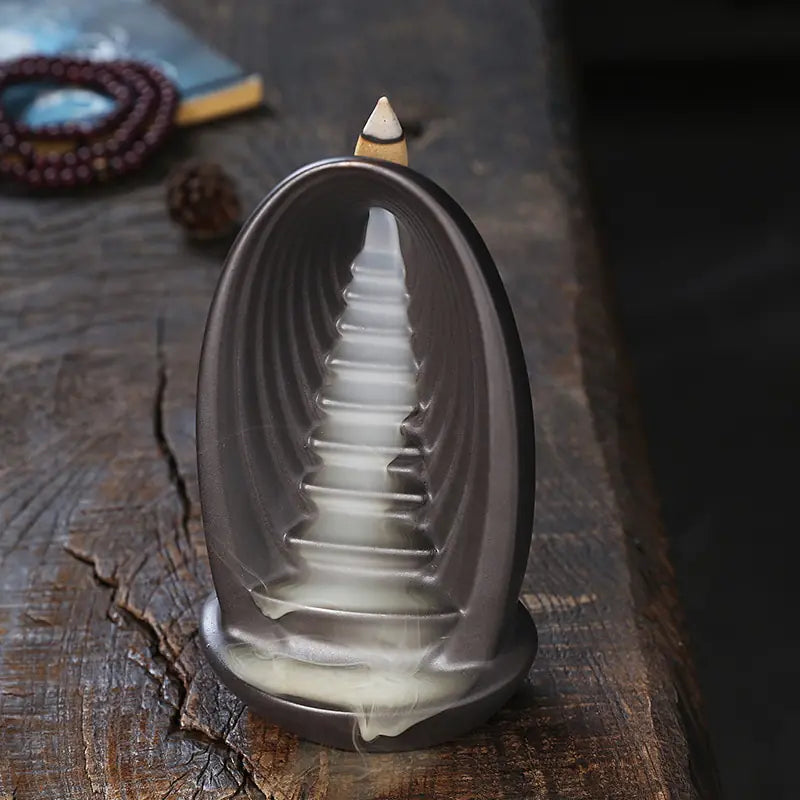 Clay Waterfall Aromatherapy Incense Burner - DISCOVERIES DEPOT