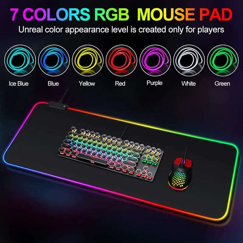 Gamer LED Mouse Pad Waterproof - DISCOVERIES DEPOT